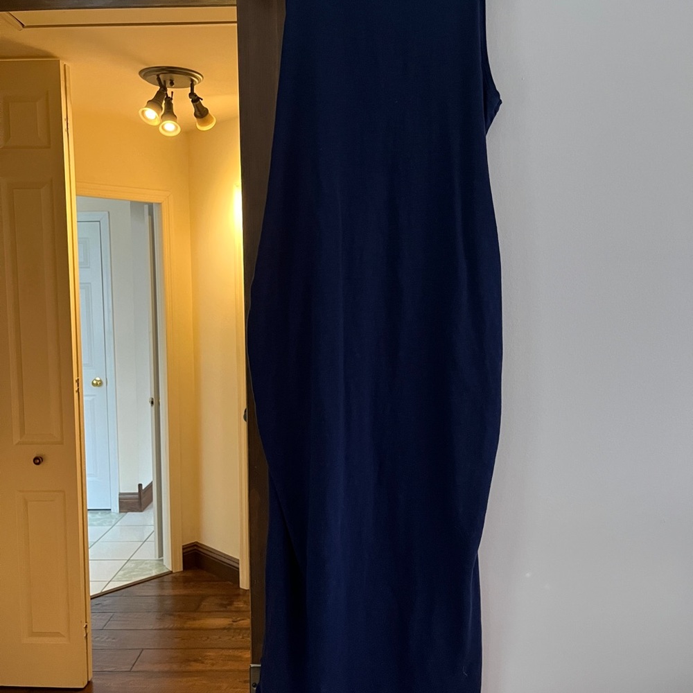 Old Navy Navy Blue Maternity Maxi Dress